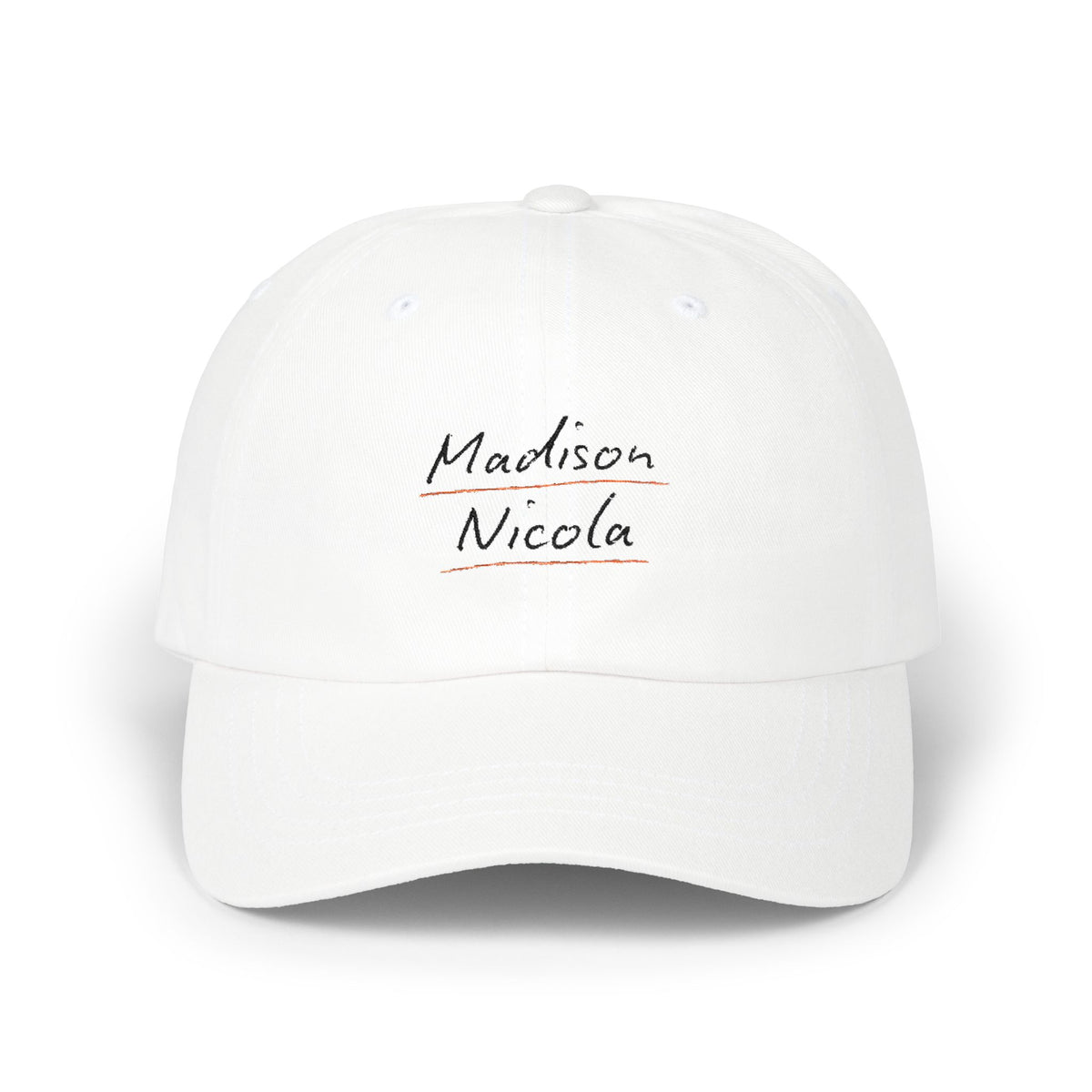 Dad Cap — Personalized 'Madison Nicola' Script Name Hat